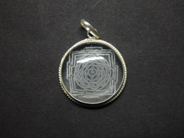 crystal shree yantra locket